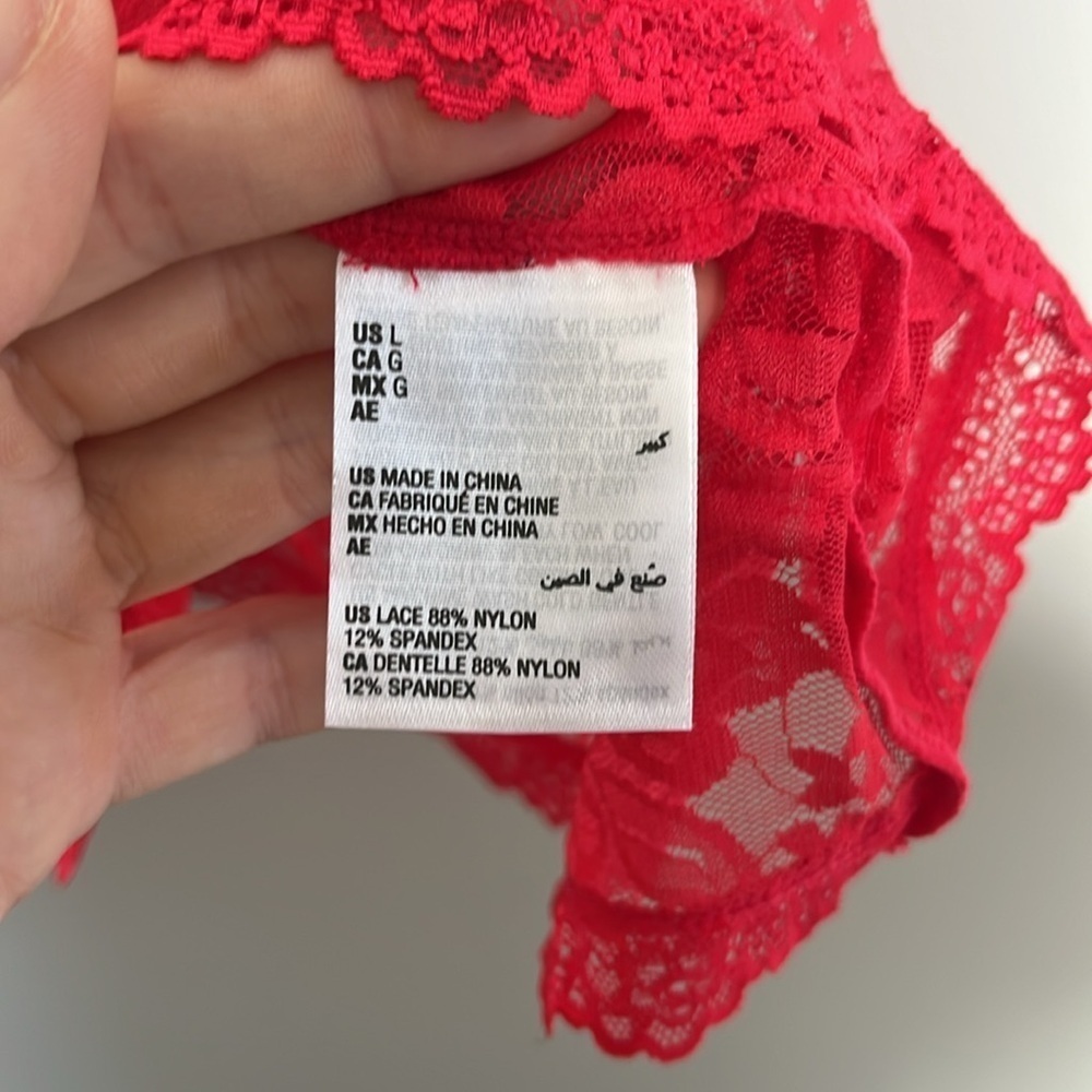 Women’s Large INC International Concepts Red Tank Top Lingerie - Picture 3 of 3